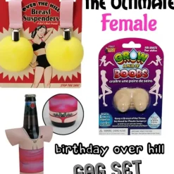Egpull<ULTIMATE FEMALE GAG SET - Breast Suspenders + 1 Grow Boobies + 1 Trash Sleeve - Miniature Marvels: Airplane Models & Painted Dice
