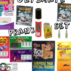 Egpull<Ultimate Prank Set - Stink,Fart Bombs,Fake Lotto,Fart Spray,Worm,Itch Powder,etc - Miniature Marvels: Airplane Models & Painted Dice