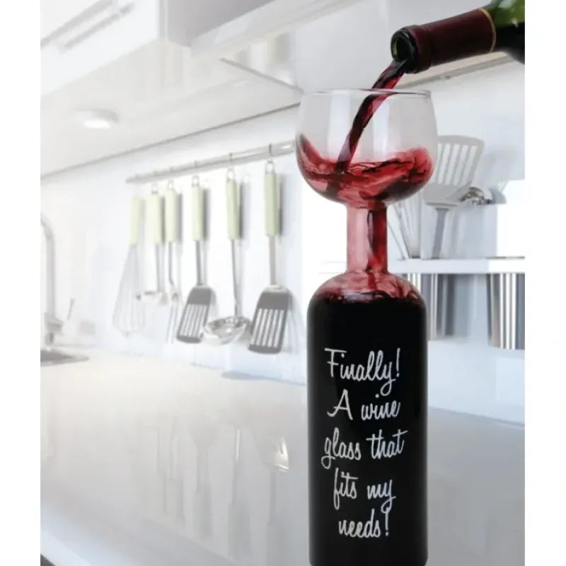 Egpull<Ultimate Wine Bottle Glass Holds a Whole Bottle Drink 750ml - Big Mouth Toys - Miniature Marvels: Airplane Models & Painted Dice