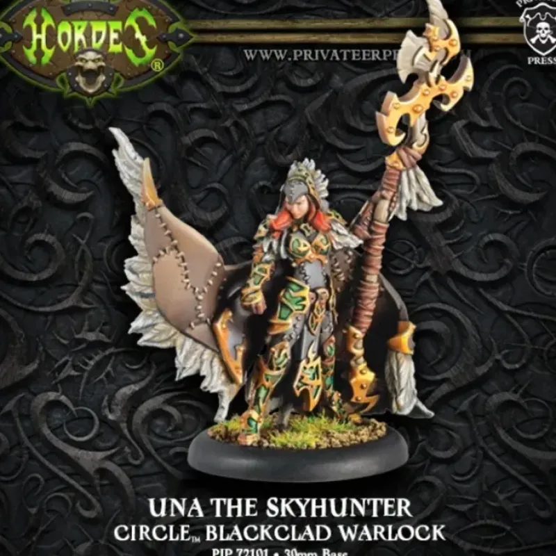 Miniature<Una the Skyhunter: Circle Orboros - Warlock PIP 72101 - Miniature Marvels: Airplane Models & Painted Dice