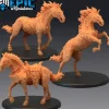 Miniature<Undead Horse Set - Miniature Marvels: Airplane Models & Painted Dice