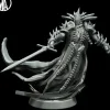 Miniature<Vile Knight Commanding - Miniature Marvels: Airplane Models & Painted Dice