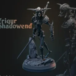 Miniature<Virqur Shadowend - Miniature Marvels: Airplane Models & Painted Dice