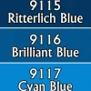 Paint<Vivid Blues: MSP Triads RPR 09739 - Miniature Marvels: Airplane Models & Painted Dice