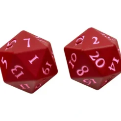 Accessories<Vivid Heavy Metal Dice: Red (2d20) - Miniature Marvels: Airplane Models & Painted Dice