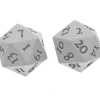 Accessories<Vivid Heavy Metal Dice: White (2d20) - Miniature Marvels: Airplane Models & Painted Dice
