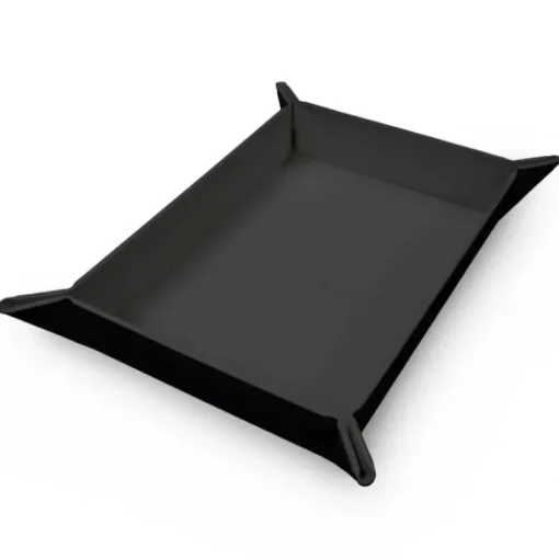 Accessories<Vivid Magnetic Foldable Dice Tray: Black - Miniature Marvels: Airplane Models & Painted Dice