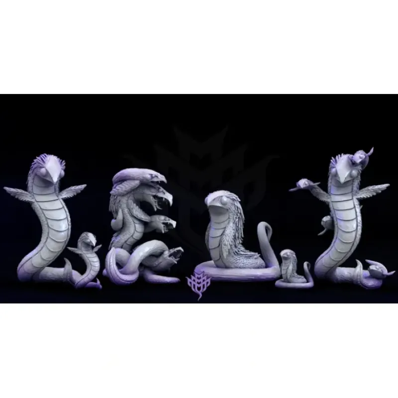 Miniature<Vulture Wurm Set - Miniature Marvels: Airplane Models & Painted Dice