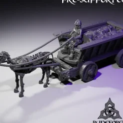 Miniature<Wagon Of Dead Bodies - Miniature Marvels: Airplane Models & Painted Dice