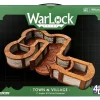 Miniature<WarLock Tiles - WizKids 4D Settings: Expansion Pack - 1 in Town & Village Angles & Curves WZK 16532 - Miniature Marvels: Airplane Models & Painted Dice