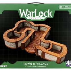 Miniature<WarLock Tiles - WizKids 4D Settings: Expansion Pack - 1 in Town & Village Angles & Curves WZK 16532 - Miniature Marvels: Airplane Models & Painted Dice
