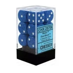 Dice<Water: Speckled 12d6 16mm Dice Set CHX 25706 - Miniature Marvels: Airplane Models & Painted Dice
