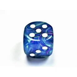Dice<Waterlily / White: Festive 50mm D6 (w/ Pips) CHX DF5066 - Miniature Marvels: Airplane Models & Painted Dice