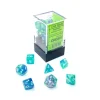 Dice<Waterlily / White: Festive Mini-Polyhedral Dice Set (7's) CHX 20546 - Miniature Marvels: Airplane Models & Painted Dice