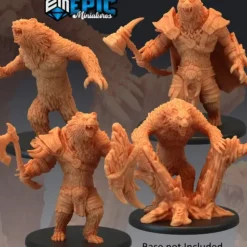 Miniature<Werebear - Miniature Marvels: Airplane Models & Painted Dice