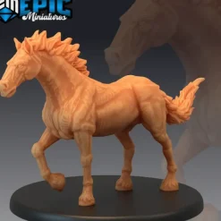 Miniature<Wild Horse Trotting - Miniature Marvels: Airplane Models & Painted Dice