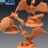 Miniature<Winged Sea Serpents - Miniature Marvels: Airplane Models & Painted Dice