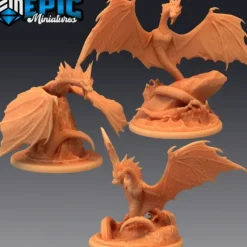 Miniature<Winged Sea Serpents - Miniature Marvels: Airplane Models & Painted Dice