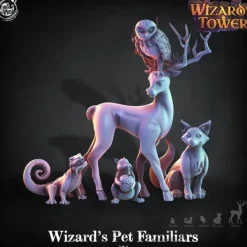 Miniature<Wizard Pet Familiars - Miniature Marvels: Airplane Models & Painted Dice