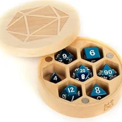 Dice<Wood Round Chest Dice Case: Maple MET 811 - Miniature Marvels: Airplane Models & Painted Dice