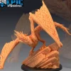 Miniature<Wood Wyvern Attacking - Miniature Marvels: Airplane Models & Painted Dice