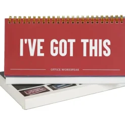 Egpull<Work-Speak - 50 Daily Messages Desk Table Spiral Flip Book - Funny Office Signs - Miniature Marvels: Airplane Models & Painted Dice