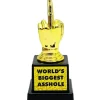 Egpull<World's Biggest AS%HO#E Trophy Middle Finger F-U- Golden Award - Joke Gag Gift - Miniature Marvels: Airplane Models & Painted Dice
