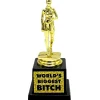 Egpull<World's Biggest Bitch Trophy Golden Award - Funny Novelty Joke Gag Gift - Miniature Marvels: Airplane Models & Painted Dice