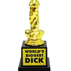Egpull<World's Biggest Dick Trophy - Willy Pecker Golden Award - Adult Joke Gag Gift - Miniature Marvels: Airplane Models & Painted Dice