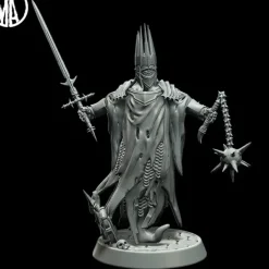 Miniature<Wraith King Idle - Miniature Marvels: Airplane Models & Painted Dice