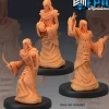 Miniature<Yellow Cultists - Miniature Marvels: Airplane Models & Painted Dice