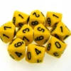 Dice<Yellow with Black: Opaque d10 Dice Set (10's) CHX 26202 - Miniature Marvels: Airplane Models & Painted Dice