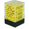 Dice<Yellow with Black: Opaque 36d6 12mm Dice Block CHX 25802 - Miniature Marvels: Airplane Models & Painted Dice