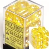 Dice<Yellow with White: Translucent 12d6 16mm Dice Set CHX 23602 - Miniature Marvels: Airplane Models & Painted Dice