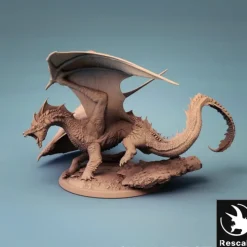Miniature<Young Brine Dragon - Miniature Marvels: Airplane Models & Painted Dice