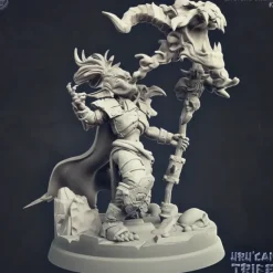 Miniature<Zirdrana Shaman - Miniature Marvels: Airplane Models & Painted Dice